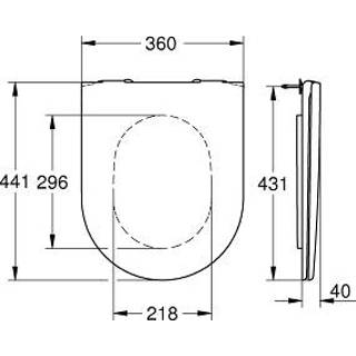 👉 WC bril wit Grohe Essence Ceramic closetzitting met deksel 4005176485121