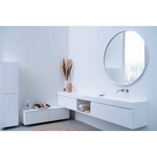 👉 Spiegel wit Ink rond 80cm met kader mat