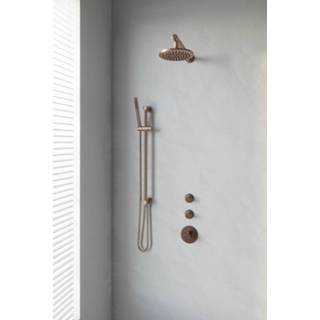 👉 Inbouw doucheset PVD Brauer Copper Edition thermostatische - geborsteld koper hoofddouche 20cm wandarm staafhanddouche met glijstang 4260483797682