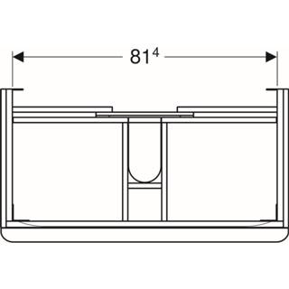 👉 Wastafelonderkast Geberit Smyle 2 la 88,4x62cm notelaar hickory 4025416430544