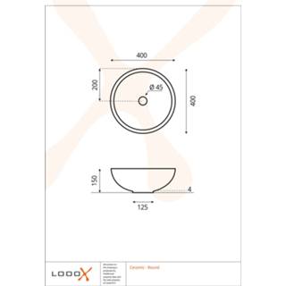 👉 Wit keramiek Looox Sink Ceramic wastafelkom rond 40cm 8719244573172