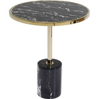 👉 Bijzet tafel metaal modern chic active goud Kare Bijzettafel San Remo Base BlackØ46cm 4025621809708