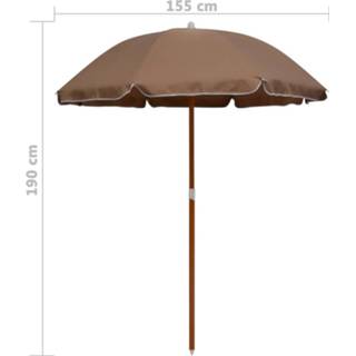 👉 Parasol met stalen paal 180 cm taupe