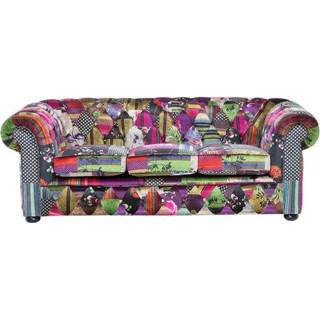 👉 Sofa paars stof geel Bank patchwork - multi-colour CHESTERFIELD 7081454167504