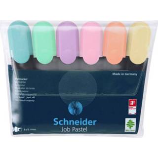 👉 Etui Schneider Textmarker Job pastell 6 StÃ¼ck 4004675135964