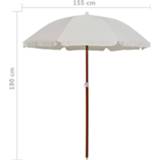 👉 Parasol met stalen paal 180 cm zandkleurig