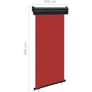 👉 Balkonscherm 100x250 cm rood