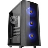 👉 Stoffilter zwart Thermaltake Versa J25 RGB Midi-tower PC-behuizing 3 voorgeïnstalleerde LED-ventilators, 1 ventilator, Zijvenster, Stoffilter, Harde 4711246874411