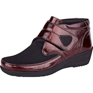 👉 Enkellaarzen bordeaux lakleer multicolor vrouwen buigzame zool Enkellaarsje Gemini 4047053869570