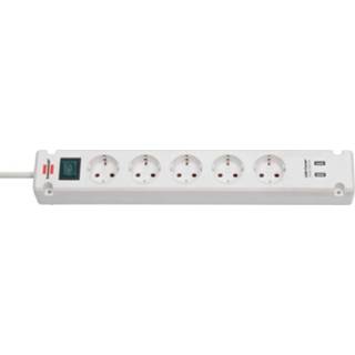 👉 Stekkerdoos Brennenstuhl Bremounta 5-voudig 2x USB 4007123656752