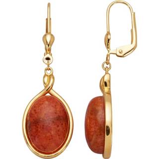 👉 Oorbel zilver vrouwen waardig afgewerkt oranje Oorbellen KLiNGEL 4055704869138