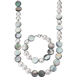 👉 2-delige sieradenset met schelpparels Diemer Perle Multicolor