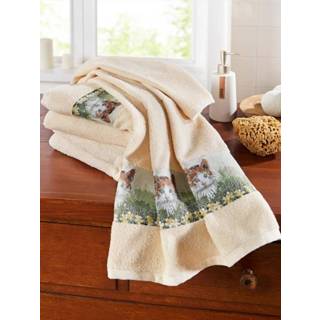 👉 Hand doek katoen unisex ecru leverbaar als handdoek Handdoeken Sammy Dyckhoff