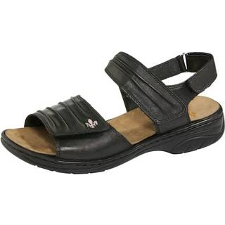 👉 Sandaal glad leer effen comfortabele zool vrouwen aantrekkelijke look zwart Sandaaltje Rieker