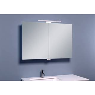 👉 Spiegelkast aluminium rechthoekig luxe Mueller Basic 90 met LED verlichting 7439656766771