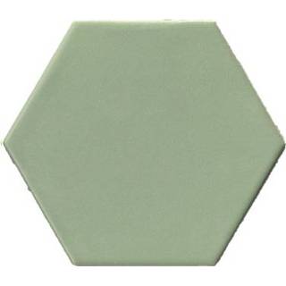 👉 Terre D'Azur Hexagonale vloertegel groen 15x17cm hexagon F46