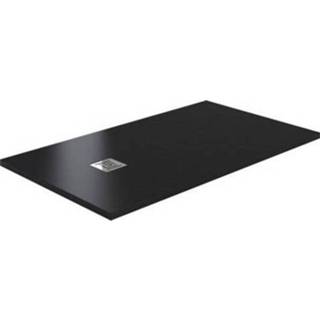 👉 Douchebak zwart mat composiet rechthoekig slate stone SaniGoods 180x90cm anti-slip 7439656470470