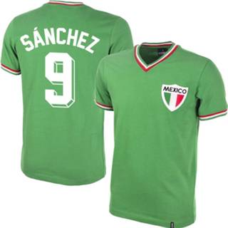 👉 Voetbalshirt groen Mexico Retro 1980 + Sanchez 9