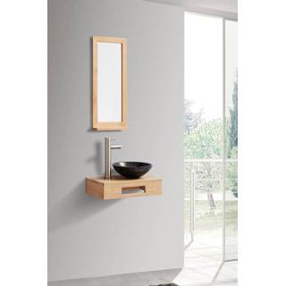 👉 Fontein eiken rosso B-Stone plank met kom 61x32cm 7439656773717