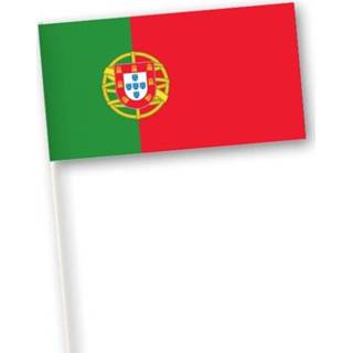👉 Zwaaivlag papier active Zwaaivlaggetje Portugal 11x21cm | 7435127361308