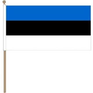 Zwaaivlag stof active Estland 15x22,5cm | 7435127446432