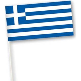 👉 Zwaaivlag papier active Zwaaivlaggetje Griekenland 11x21cm | 7435127360387