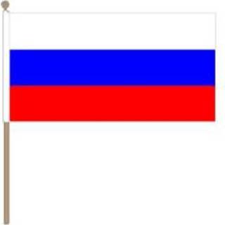 👉 Zwaaivlag stof active Rusland 15x22,5cm | 7435127328325