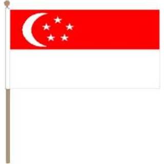 👉 Zwaaivlag stof active Singapore 30x45cm | 7430439477471