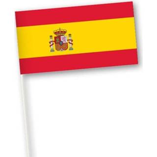 👉 Zwaaivlag papier active Zwaaivlaggetje Spanje 11x21cm | 7435127360394