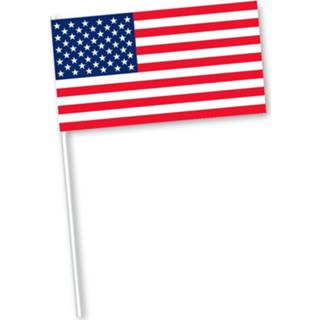 Zwaaivlag papier active Zwaaivlaggetje Amerika/Verenigde Staten 11x21cm | 7435127334395
