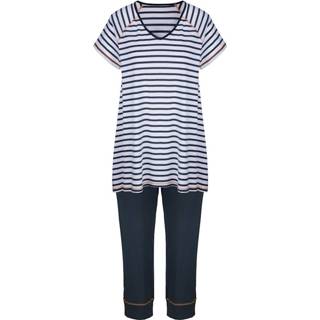👉 Pyjama blauw grijs vrouwen rood oranje roze marine wit Simone rood/wit/marine 4055715829558 4055697918271 4055697918196 4055697916789