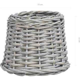👉 Lampenkap bruin wicker VidaXL 15x12 cm 8719883823898