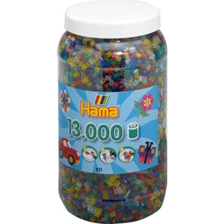 👉 Strijkkraal Hama Strijkkralen in Pot - Transparantmix (053), 13.000st.