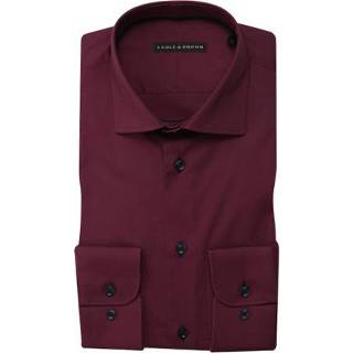 👉 Overhemd bruin rood bordeaux male mannen men Eagle & Brown donkerrood stretch 8719902031068 8719902031075 8719902031082 8719902031099