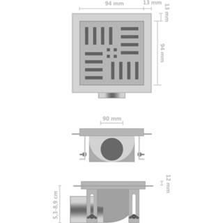 👉 Doucheafvoer staal roestvrij VidaXL 12x12 cm 8719883783079