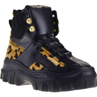 👉 Veterboots zwart damesschoenen vrouwen Hadel leopard 2000001435588