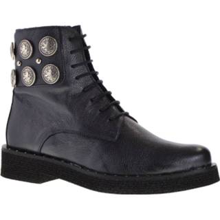 👉 Veterboots grijs damesschoenen vrouwen Mitica donker 2000001103302
