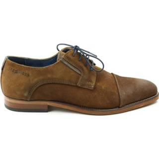 👉 Lage veterschoenen leer male cognac mannen Berkelmans Le mans 18 veterschoen