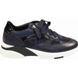 👉 Schoenen blauw leer damesschoenen vrouwen DL Sport sneakers