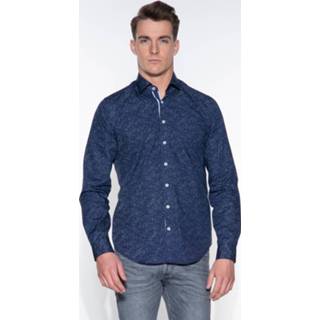 👉 Casual overhemd blauw overhemden male Blue Industry met lange mouwen 8719476166555