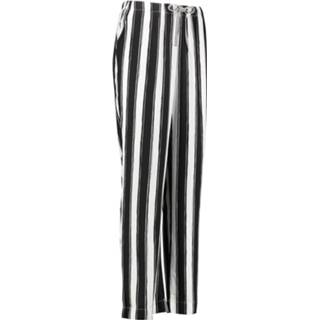 👉 Wit zwart l broeken vrouwen L.O.E.S. 20369 1190 loes suzy stripe pants off white/black