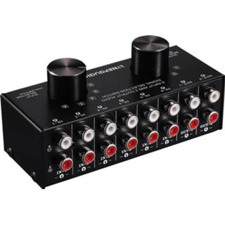 👉 Switcher active B026 6 Ingang 2 Uitgang of Audiosignaalbron Selectie RCA-poort