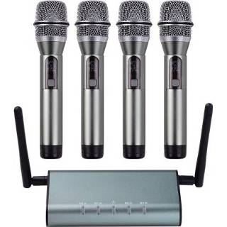 👉 Microphone Muslady F4800 Professional 4 Channel UHF Wireless System