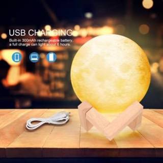 👉 Afstandsbediening meisjes 16 Colors Creative Moon Lamp 3D Printed Lunar LED Night Light 12cm/ 4.7in with Remote Control Stand for Children Girls Birthday Thanksgiving Christmas Gifts