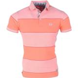 👉 Oranje leer l male mannen MZ72 heren polo pitchy gestreept - 8720086101683