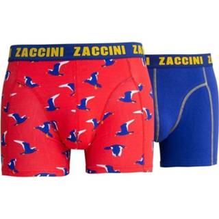 👉 Boxershort rood blauw l male Zaccini 2-pack boxershorts birds 8720086059236