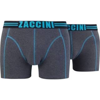 👉 Boxershort turkoois grijs l male Zaccini 2-pack boxershorts - turquoise 8719214783044