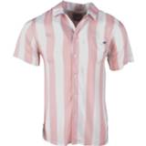 👉 Overhemd roze gestreept l male mannen MZ72 heren korte mouw chew - 8720086102345