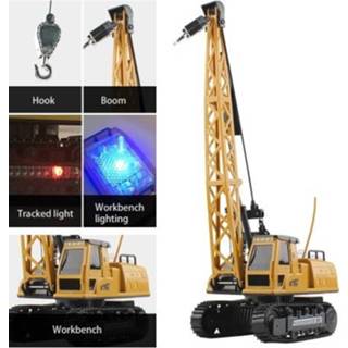 👉 Afstandsbediening Remote Control Electric Construction Crane Music Sound Colorful Light 360 Degree Rotation