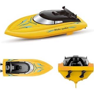 👉 Afstandsbediening 10KM/H High Speed 2 Channels Remote Control Boats for Pools Racing Boat